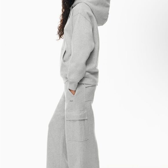 ARITZIA TNA SWEAT FLEECE COZY FLEECE BOYFRIEND HOODIE XS - Picture 3 of 6